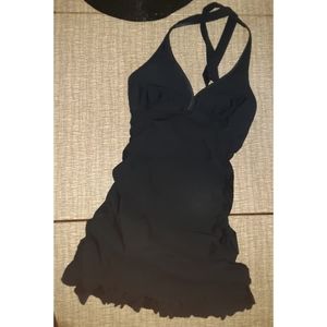 Love Your Assets Spanx skirted halter bathing suit